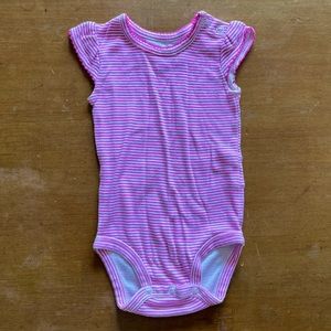 Carter’s Pink/White Striped Onesie Bodysuit 3 months